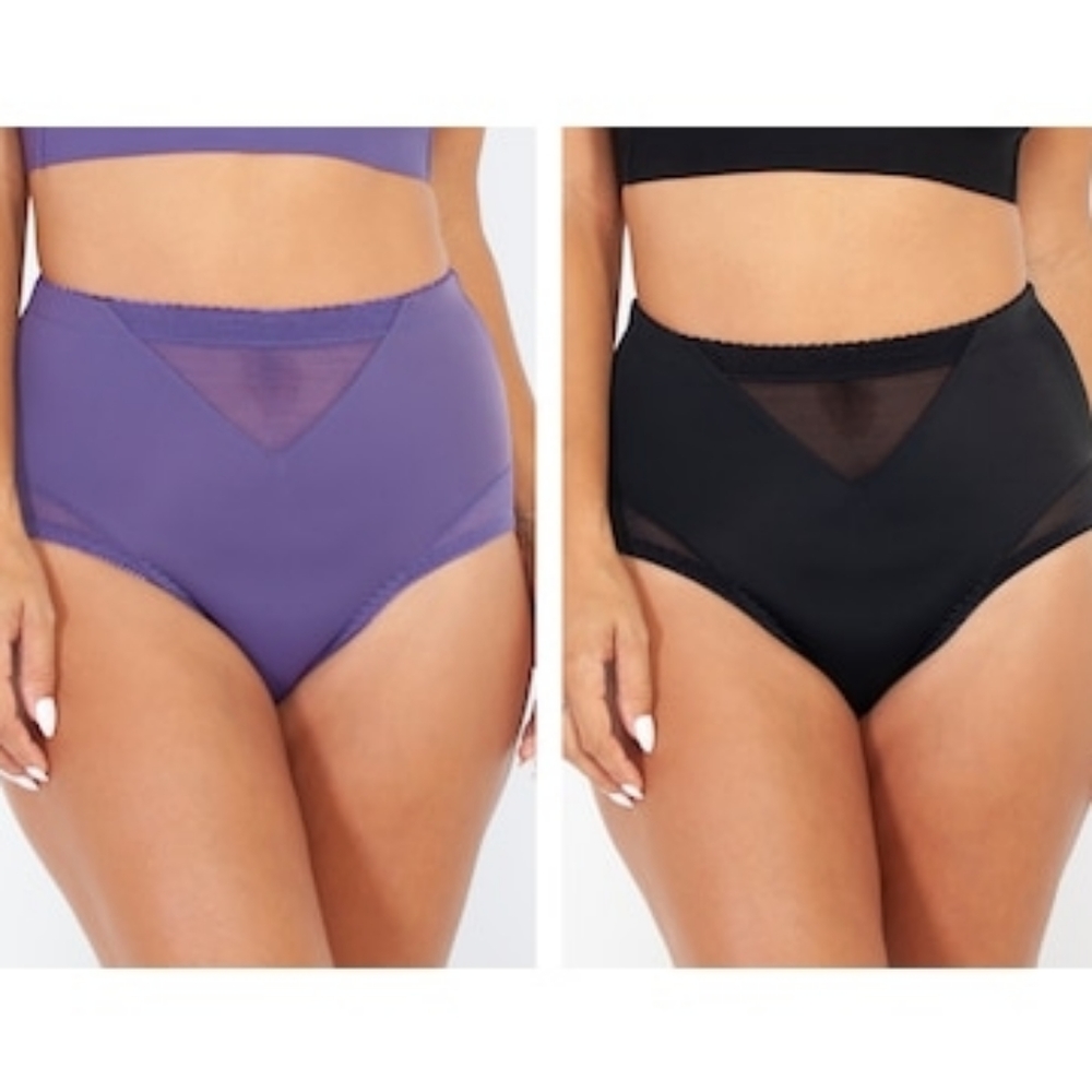 Rhonda Shear 2-Pack Mesh Insert Brief, L